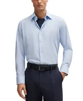 Boss by Hugo Men's Structured Performance-Stretch Regular-Fit Dress Shirt