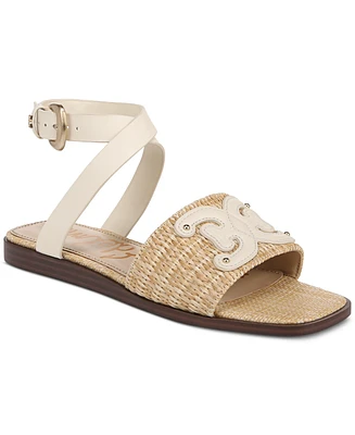 Sam Edelman Ilsie Strappy Raffia Flat Sandals