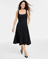 I.n.c. International Concepts Women's Square-Neck Midi Dress, Created for Macy's