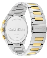 Calvin Klein Men's Distinguish Two-Tone Stainless Steel Bracelet Watch 44mm - Two