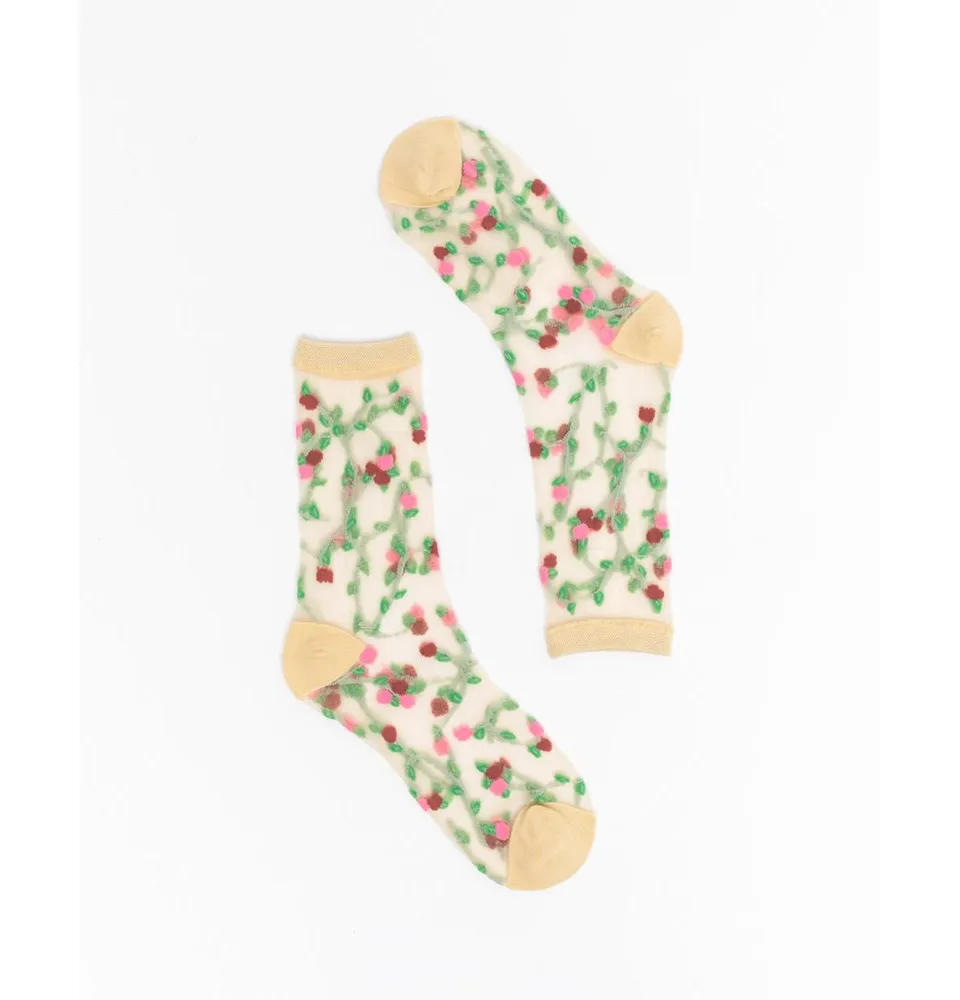 Sock Candy Women's Sheer Rosettes Sock