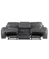 Keily 86" Manual Recliner Sofa Grey