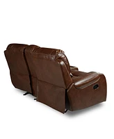 Keily 78" Manual Glider Recliner Loveseat - Brown