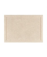 Host & Home Cotton Bath Rug, Stylish Textured Woven Design, Slip Resistant Backing, 5 Color Options