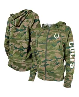 Women's New Era Camo Indianapolis Colts Raglan Full-Zip Hoodie