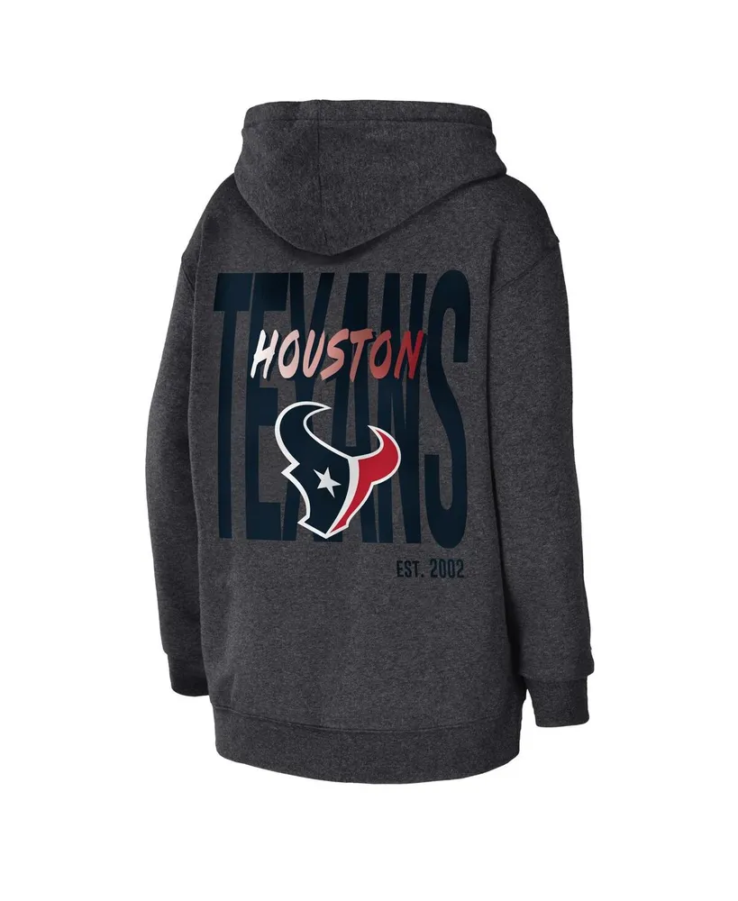 Women's Wear by Erin Andrews Heather Charcoal Houston Texans Fleece Pullover Hoodie