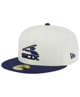 Men's New Era Stone, Navy Chicago White Sox Retro 59FIFTY Fitted Hat