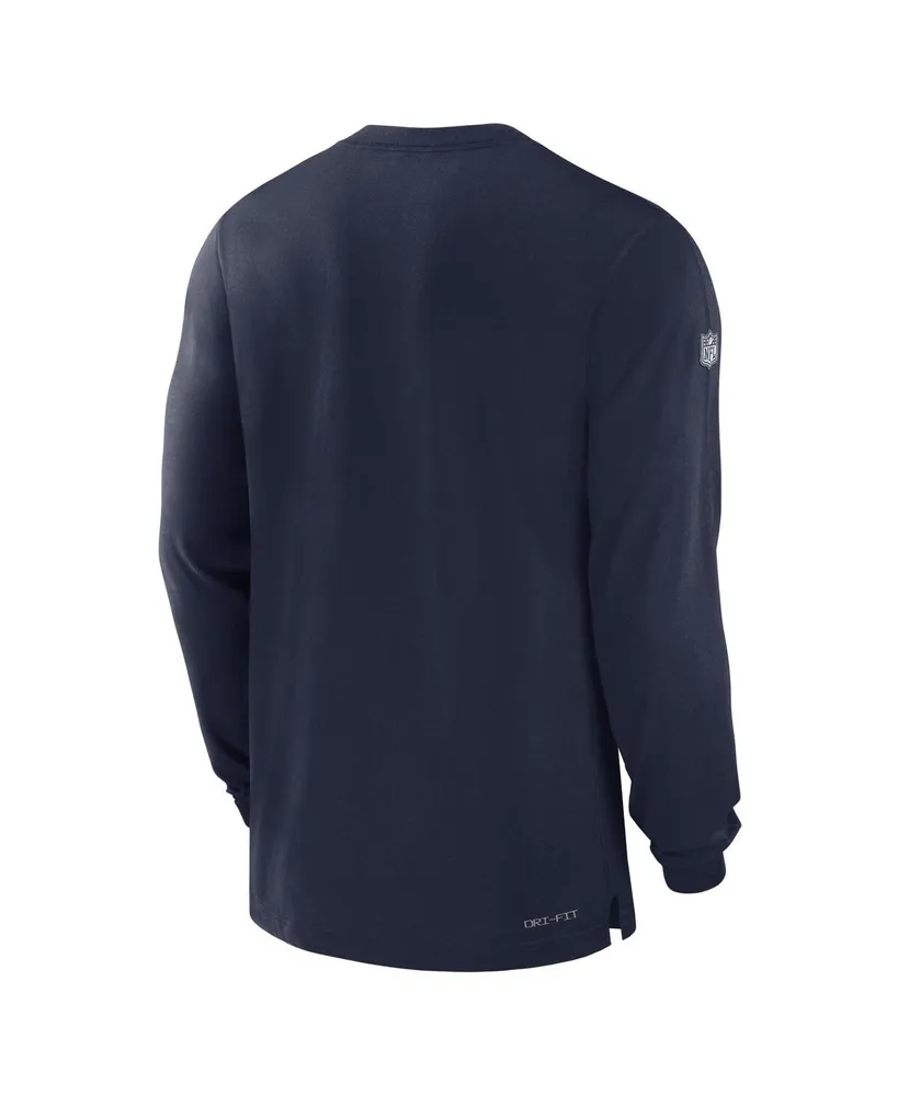 Men's Nike Navy New England Patriots 2023 Sideline Performance Long Sleeve T-shirt