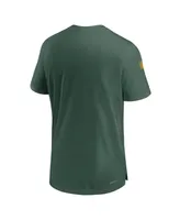 Men's Nike Green Green Bay Packers Sideline Coach Performance T-shirt