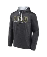 Men's Fanatics Heather Charcoal Utah Jazz Fast Break Pullover Hoodie