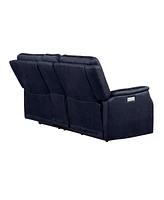 Valencia 74" Dual Power Reclining Console Loveseat