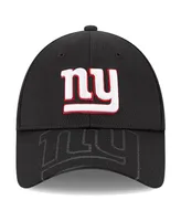 Men's New Era Black New York Giants Top Visor 9FORTY Adjustable Hat