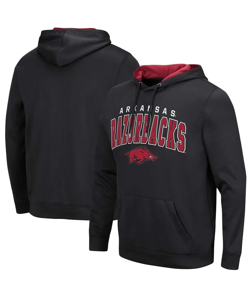 Men's Colosseum Black Arkansas Razorbacks Resistance Pullover Hoodie