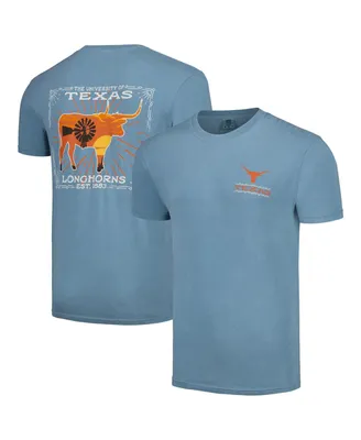 Men's Light Blue Texas Longhorns State Scenery Image One T-shirt