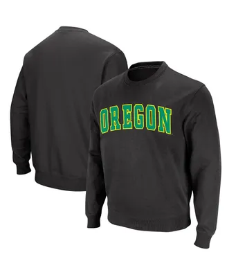 Men's Colosseum Charcoal Oregon Ducks Arch & Logo Sweatshirt