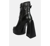 London Rag Hot Cocoa High Platform Ankle Boots