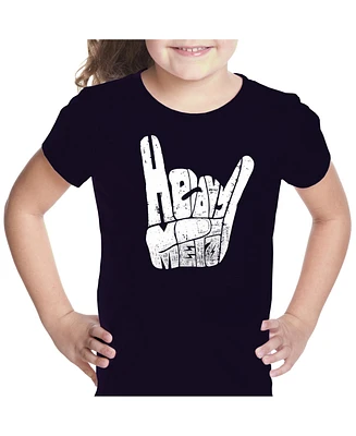 Girl's Word Art T-shirt - Heavy Metal