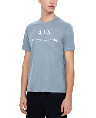 A|X Armani Exchange Men's Short-Sleeve Crewneck Corporate Logo T-Shirt