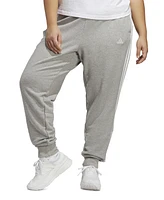 adidas Plus Essentials 3-Striped Cotton French Terry Cuffed Joggers