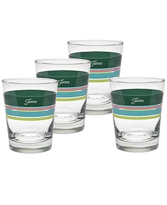 Fiesta Tropical Edgeline 15-Ounce Dof Double Old Fashioned Glass, Set of 4