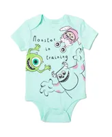 Disney Pixar Monsters Inc. Sully Boo Mike Boys Bodysuit Pants and Hat 3 Piece Outfit Infant