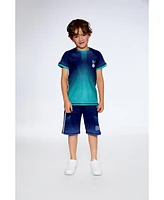 Boy Short Sleeve Athletic Top Blue