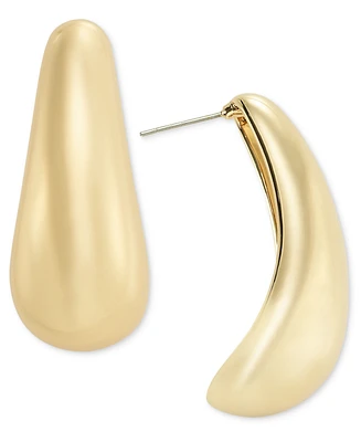 On 34th Medium Tapered Statement J-Hoop Earrings, Created for Macy's