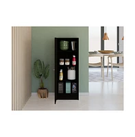 Depot E-Shop Uluru Kitchen Pantry, Single Door Cabinet, Four Interior Shelves