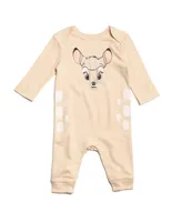 Disney Classics Bambi Boys Snap Cosplay Coverall Hat Brown Infant