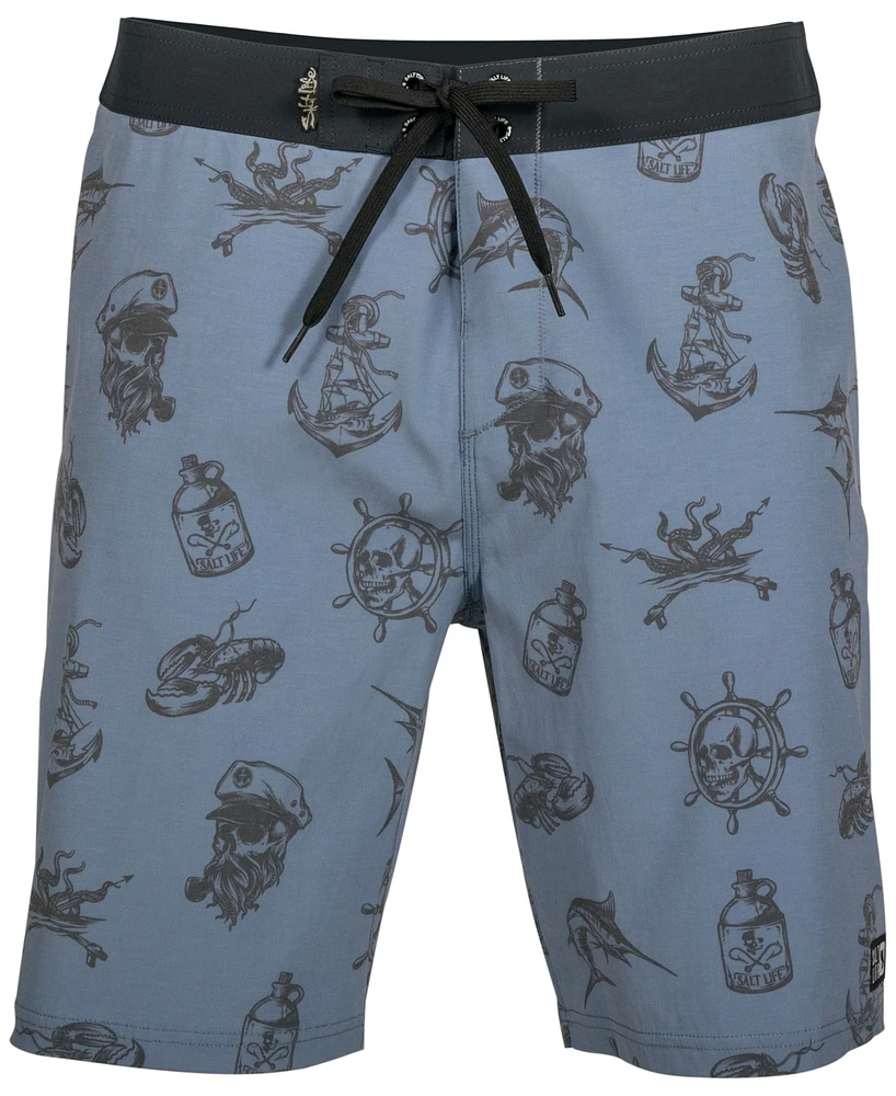 Salt Life Men's Tell No Tales Print 20" Board Shorts