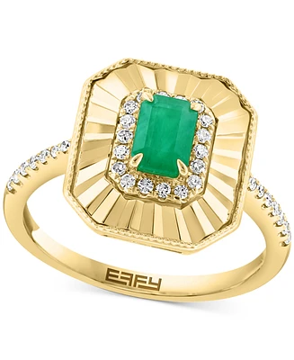 Effy Sapphire (5/8 ct. t.w.) & Diamond (1/5 Disc Ring 14k Gold (Also available Emerald)