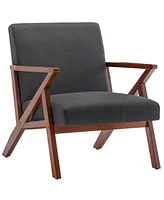 Convenience Concepts 28.5" Polyester Cliff Mid-Century Modern Accent Armchair
