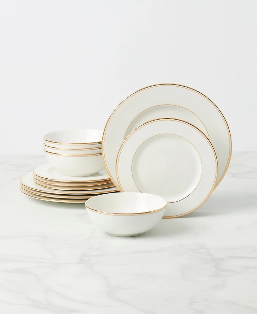 Lenox Federal Gold 12-Piece Dinnerware Set, Service for 4