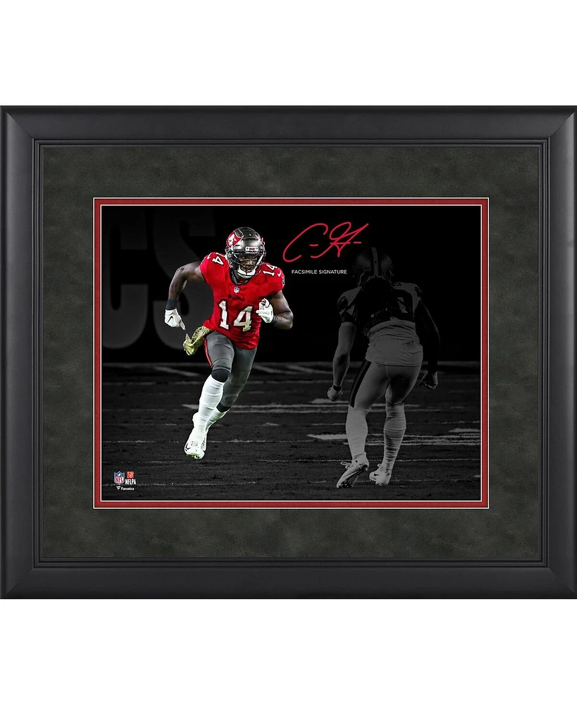 Chris Godwin Tampa Bay Buccaneers Framed 11" x 14" Spotlight Photograph - Facsimile Signature