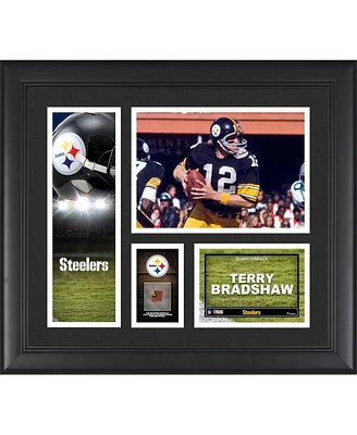 Terry Bradshaw Pittsburgh Steelers Framed 15'' x 17'' Player Collage with a Piece of Game-Used Football