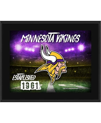Minnesota Vikings 10.5" x 13" Sublimated Horizontal Team Logo Plaque