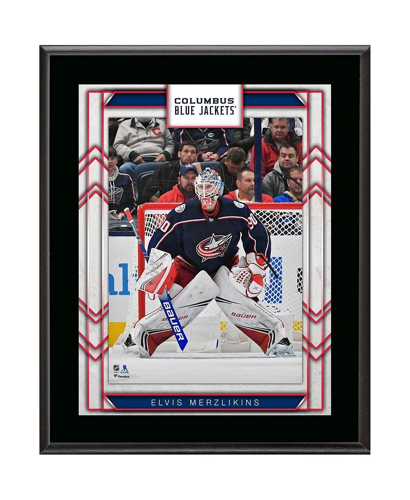 Elvis Merzlikins Columbus Blue Jackets 10.5" x 13" Sublimated Player Plaque