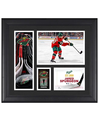 Jared Spurgeon Minnesota Wild Framed 15" x 17" Player Collage with a Piece of Game-Used Puck
