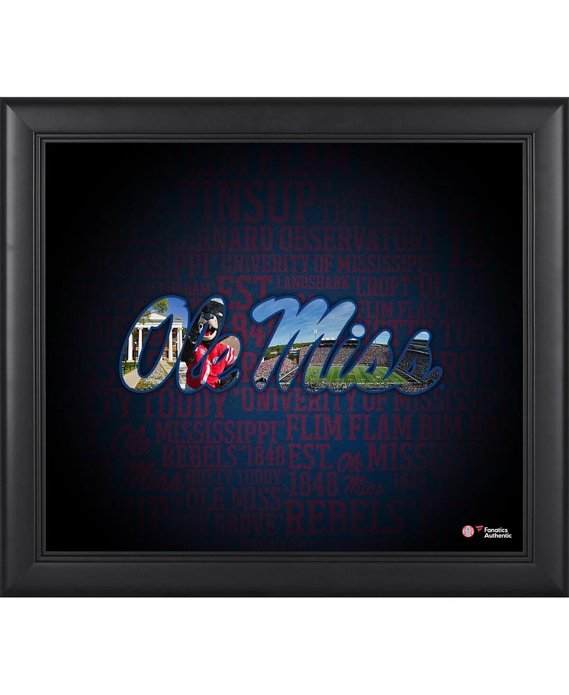 Ole Miss Rebels Framed 15'' x 17'' Team Heritage Collage