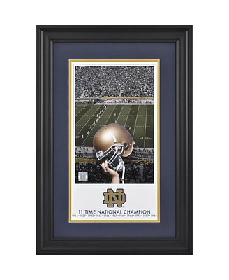 Notre Dame Fighting Irish Framed 10'' x 18'' 11-Time Football National Champions Legacy Print