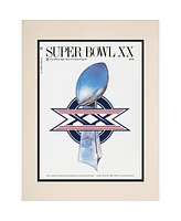 1986 Bears vs Patriots 10.5" x 14" Matted Super Bowl Xx Program