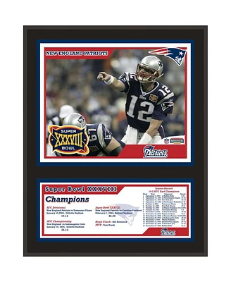 New England Patriots Super Bowl Xxxviii 12'' x 15'' Sublimated Plaque