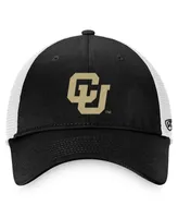 Men's Top of the World Black, White Colorado Buffaloes Victory Chase Adjustable Hat