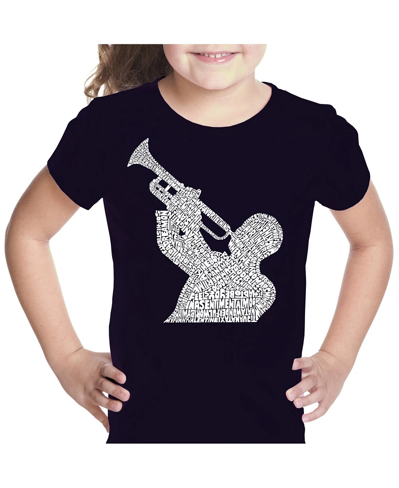 Girl's Word Art T-shirt - All Time Jazz Songs