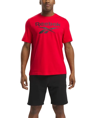 Reebok Men's Identity Stacked Logo T-Shirt