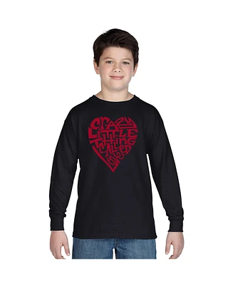 Boy's Word Art Long Sleeve - Crazy Little Thing Called Love