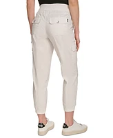 Dkny Sport Women's Cotton Drawstring Cargo Joggers