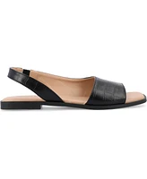 Journee Collection Women's Brinsley Slingback D'Orsay Flat Sandals