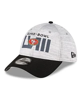 Men's New Era Heather Gray, Black San Francisco 49ers Super Bowl Lviii 39THIRTY Flex Fit Hat