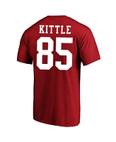 Men's Fanatics George Kittle Scarlet San Francisco 49ers Super Bowl Lviii Big and Tall Player Name Number T-shirt